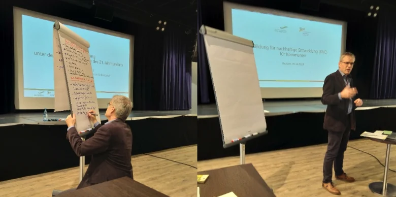 Präsenzveranstaltungen zur BNE für Mitarbeiterinnen und Mitarbeiter der Kommunen 